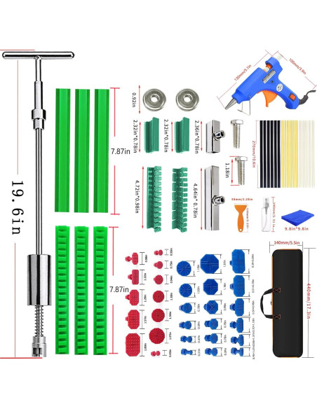 Kit de Extracción de Abolladuras DBG05 - Extractor T-Bar y Accesorios