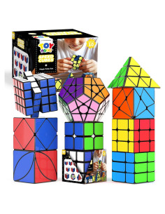 Conjunto de Cubos de Velocidad STEAM Life 10 Piezas - 2x2, 3x3, Pirámide, Espejo, Megaminx y Más