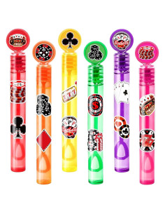 Varitas de Burbuja Temáticas de Casino 24PCS - Suministros de Fiesta