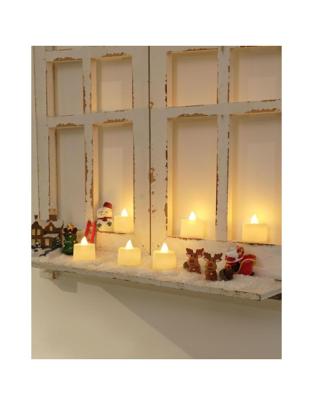 Paquete de 12 Velas LED Votivas Amagic Blancas Cálidas