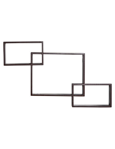 Estantería Flotante Nearly Natural 78.74 cm MDF Negro