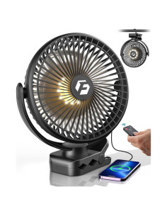 Ventilador Clip Recargable Korbot 24000mAh 8" con Control Remoto