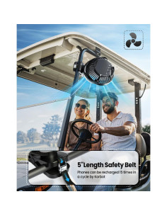 Ventilador Clip Recargable Korbot 24000mAh 8" con Control Remoto 2