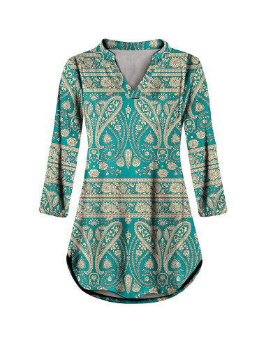 Camiseta de Lactancia Manga Larga Mujer H9916 Verde