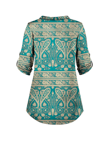 Camiseta de Lactancia Manga Larga Mujer H9916 Verde