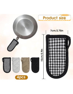 Cubiertas de Mango de Sartén de Hierro Fundido Yuomeaz 4Pcs 2
