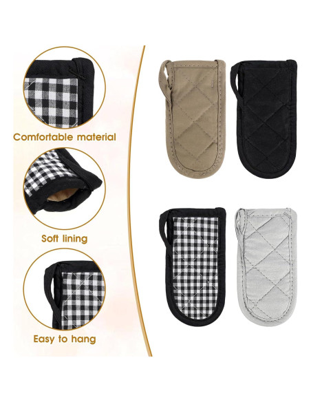 Cubiertas de Mango de Sartén de Hierro Fundido Yuomeaz 4Pcs