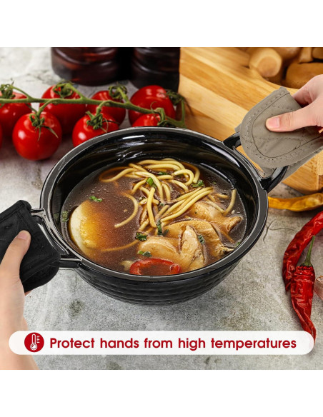 Cubiertas de Mango de Sartén de Hierro Fundido Yuomeaz 4Pcs