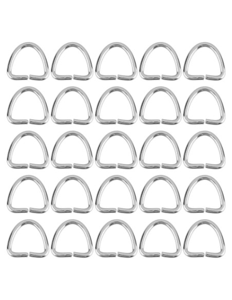 Anillos Triángulo de Metal 200 Pcs SUNNYCLUE Acero Inoxidable