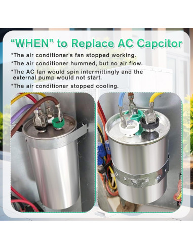 Capacitor CBB65 70+10 uF 370/440V Fiada para Motor de AC