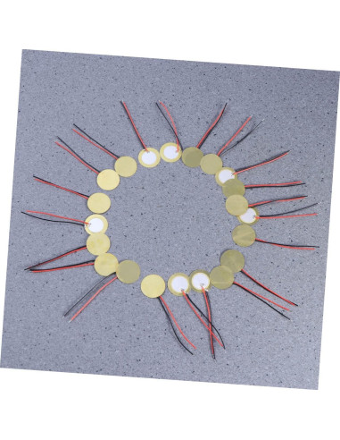 10 Piezas Disco Piezoeléctrico 20mm Cobre para Instrumentos