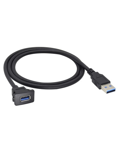 Cable de Panel USB 3.0 HCFeng 1m Negro para Vehículos