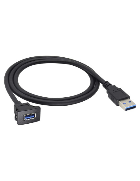 Cable de Panel USB 3.0 HCFeng 1m Negro para Vehículos