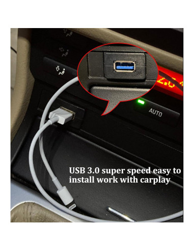 Cable de Panel USB 3.0 HCFeng 1m Negro para Vehículos