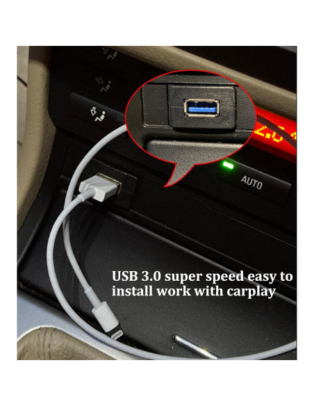 Cable de Panel USB 3.0 HCFeng 1m Negro para Vehículos