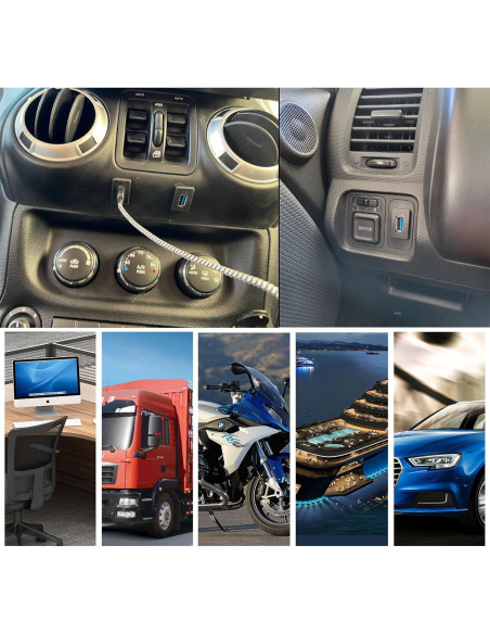 Cable de Panel USB 3.0 HCFeng 1m Negro para Vehículos