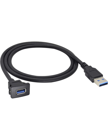 Cable de Panel USB 3.0 HCFeng 1m Negro para Vehículos
