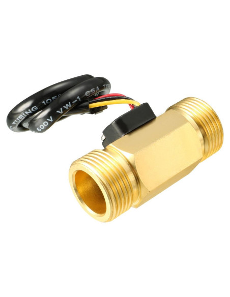Sensor de Flujo de Agua uxcell G3/4 Efecto Hall 2-45L/min