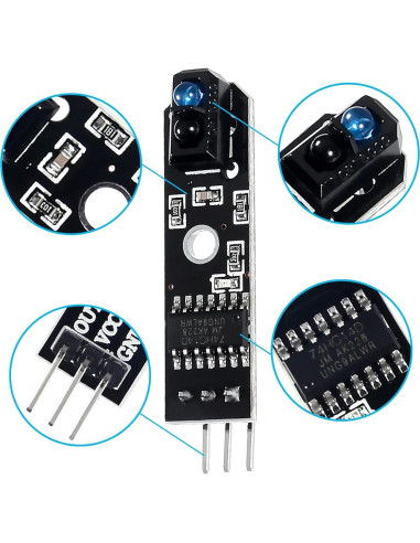 10 Módulos Sensor Infrarrojo TCRT5000 5V para Robots