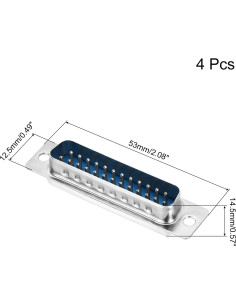 Conectores de soldadura MECCANIXITY DB25 macho - Paquete de 4 2