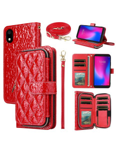 Funda Cartera Furiet para ZTE Avid 579 y Blade A3 Rojo