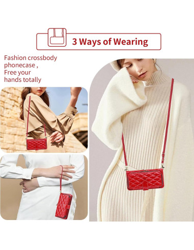 Funda Cartera Furiet para ZTE Avid 579 y Blade A3 Rojo