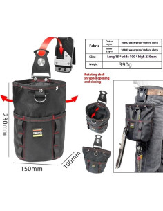 Cinturón de herramientas AJHIYJP - Bolsa modular 35.56 cm 2