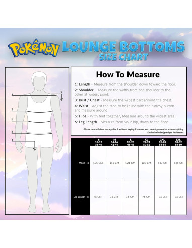 Pantalones de Pijama Pokemon para Hombres S-3XL - Ropa de Lounge