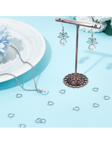 Anillos Triángulo de Metal 200 Pcs SUNNYCLUE Acero Inoxidable