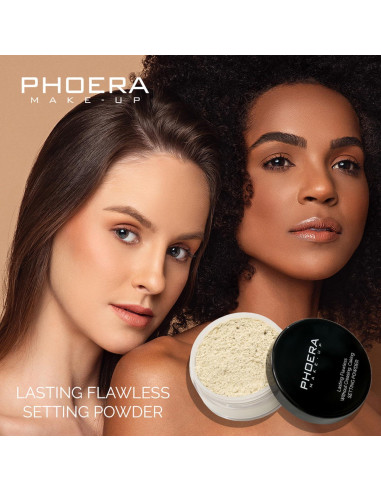 Base de Maquillaje PHOERA Cobertura Total + Polvo Fijador 28g
