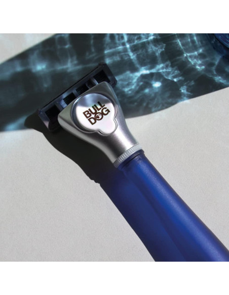 Afeitadora de Vidrio Reciclado Bulldog con Soporte y 5 Cuchillas