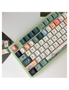 Juego de Teclas PBT Dye Sub 152 Teclas Verde Sumgsn