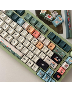 Juego de Teclas PBT Dye Sub 152 Teclas Verde Sumgsn 2