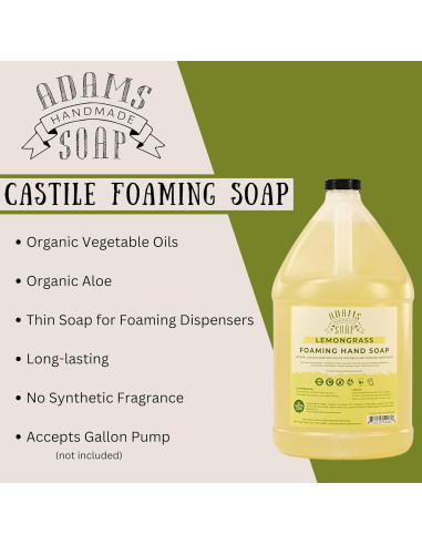 Jabón Líquido Espumoso Adams 3.78L - Hierba Limón Ecológico