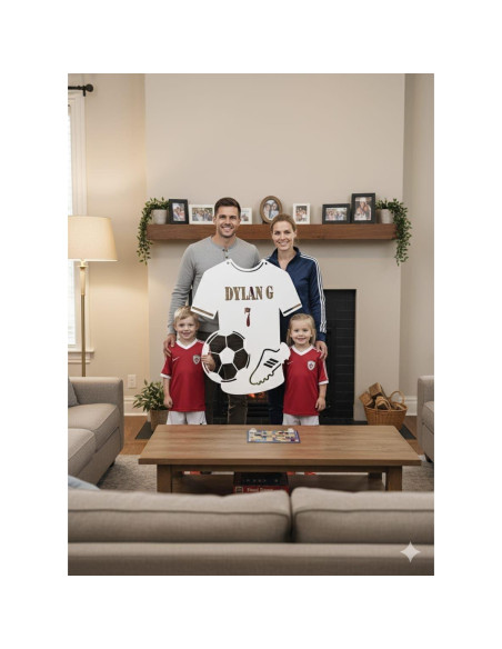 Luz de Pared LED Personalizada de Fútbol Forever - Camiseta con Nombre y Número