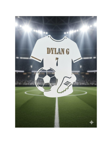 Luz de Pared LED Personalizada de Fútbol Forever - Camiseta con Nombre y Número