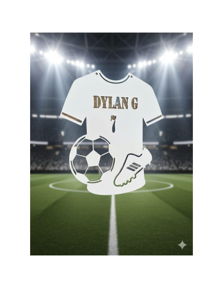 Luz de Pared LED Personalizada de Fútbol Forever - Camiseta con Nombre y Número