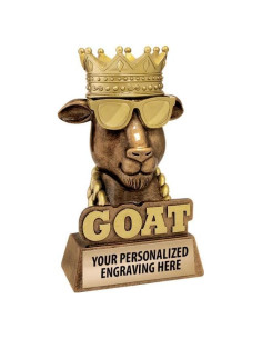 Trofeo Escultura G.O.A.T. Crown Awards 17.78 cm Personalizable