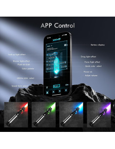 Sable de Luz DAMIENSABER RGB V3, 92 cm, 16 Sonidos, Aluminio 2