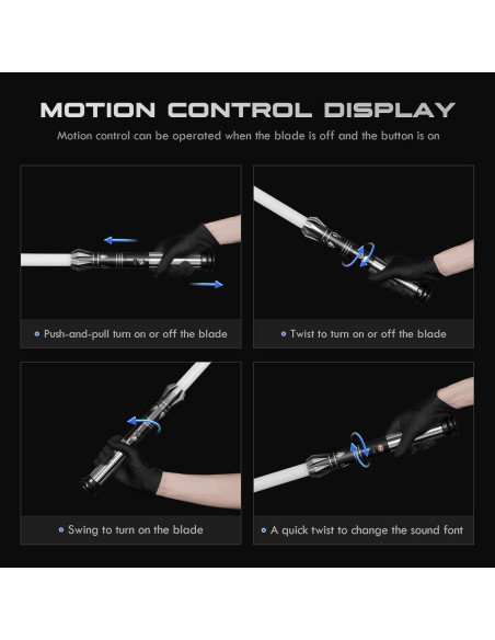 Sable de Luz DAMIENSABER RGB V3, 92 cm, 16 Sonidos, Aluminio