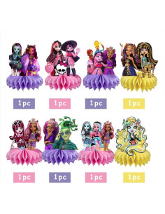 8 Piezas Centro de Mesa Monstruo Suministros Fiesta Infantil 2