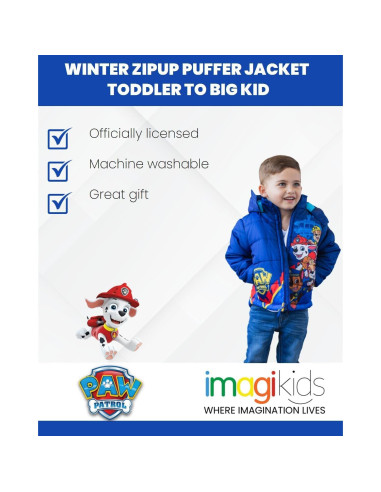 Chaqueta acolchada Paw Patrol para niños 7-8 años - Marino