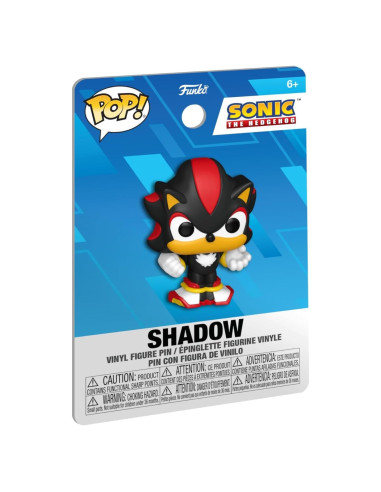 Pin de Vinilo Funko Pop! Sonic - Shadow - 6.4 cm - Coleccionable
