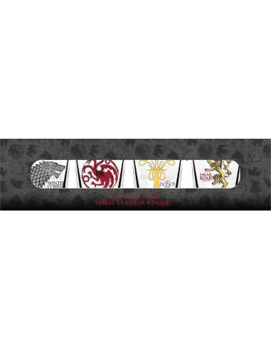 Vasos de Chupito Game of Thrones 4-Pack Stark Targaryen