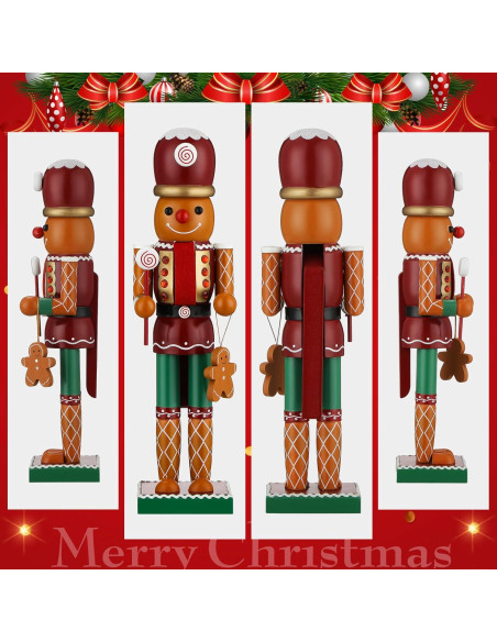 Cascanueces de Madera Wettarn 35 cm Hombre de Jengibre