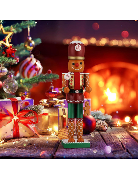 Cascanueces de Madera Wettarn 35 cm Hombre de Jengibre