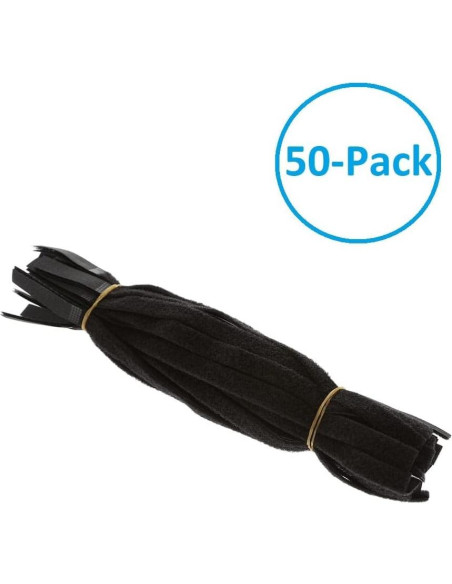 Cinta de Velcro Autoadhesiva Beszin 30 cm - Paquete de 50