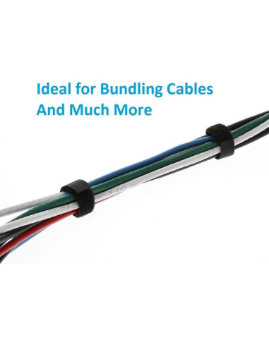 Cinta de Velcro Autoadhesiva Beszin 30 cm - Paquete de 50