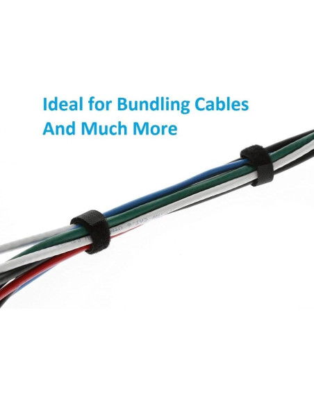 Cinta de Velcro Autoadhesiva Beszin 30 cm - Paquete de 50