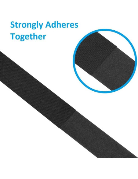 Cinta de Velcro Autoadhesiva Beszin 30 cm - Paquete de 50